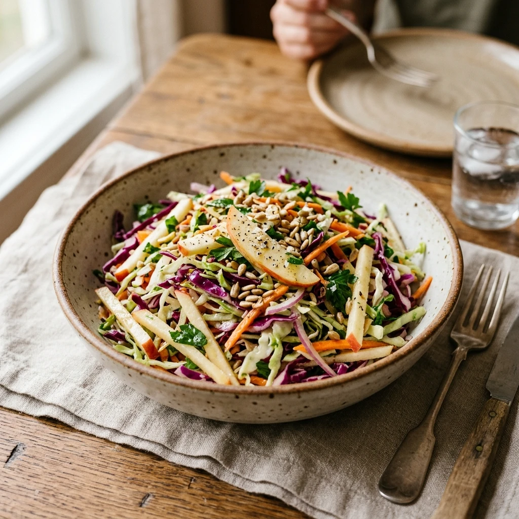 Cabbage Slaw Apple Easy Budget $10 Feed Family 4