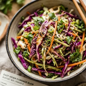 Cabbage Slaw Asian Easy Budget $10 Feed Family 4