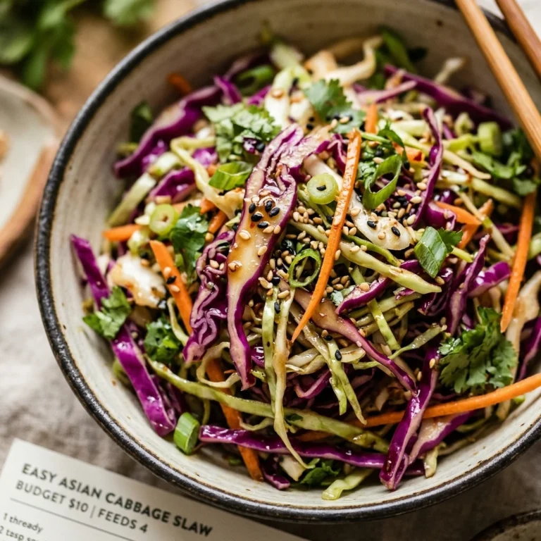 Cabbage Slaw Asian Easy Budget $10 Feed Family 4