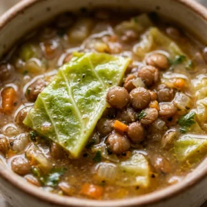 Cabbage Soup Lentil Cozy Budget $10 Feed Family 4