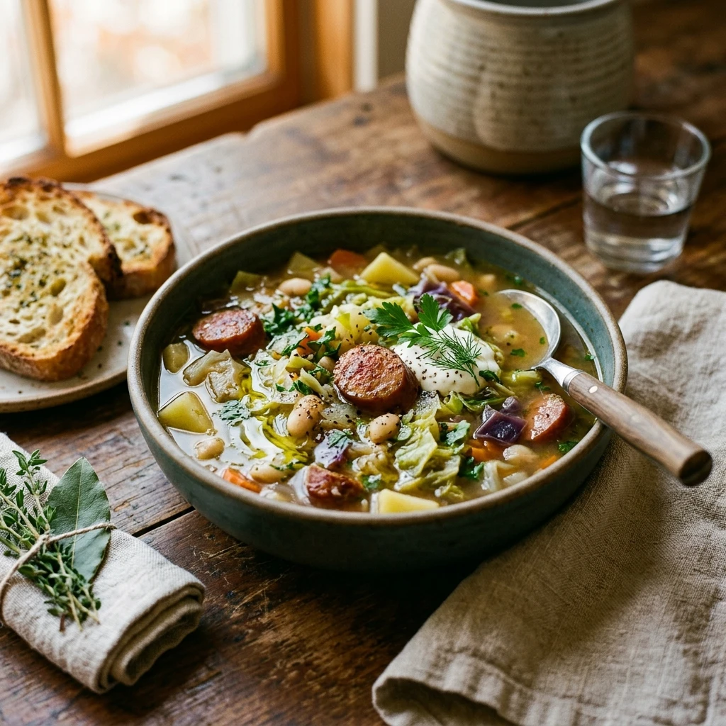 Cabbage Soup With Sausage Healthy Detox Budget 2026 Easy Cozy