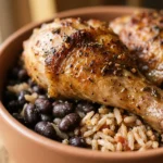 Cheap Baked Chicken Legs With Rice And Beans Under $10