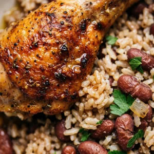 Cheap Baked Chicken Legs With Rice And Beans Under $10