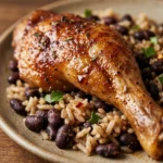 Cheap Baked Chicken Legs With Rice And Beans Under $10
