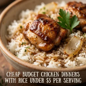 Cheap Budget Chicken Dinners With Rice Under $3 Per Serving
