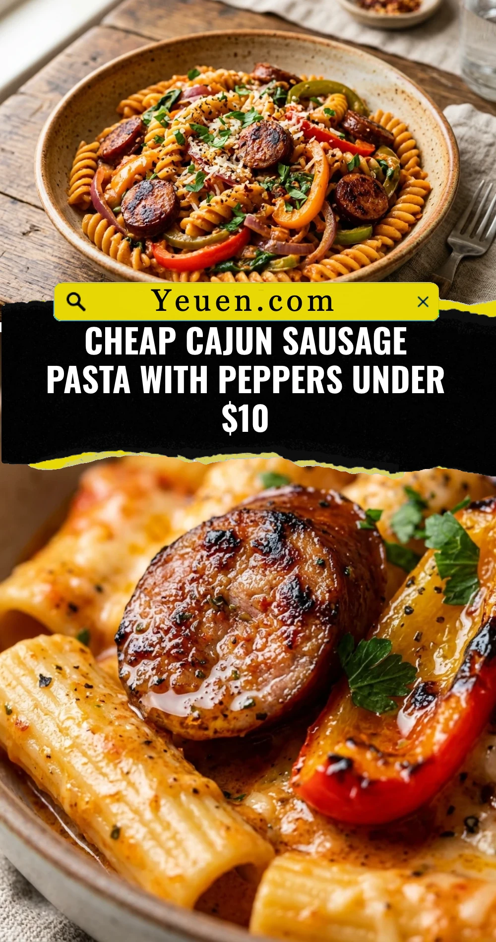 Cheap Cajun Sausage Pasta With Peppers Under $10