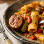 Cheap Cajun Sausage Pasta With Peppers Under $10