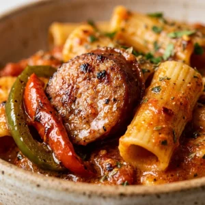 Cheap Cajun Sausage Pasta With Peppers Under $10