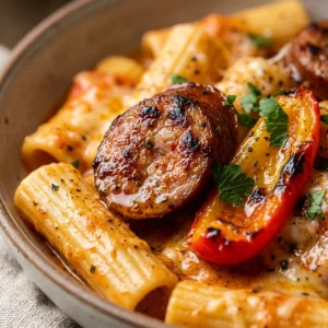 Cheap Cajun Sausage Pasta With Peppers Under $10