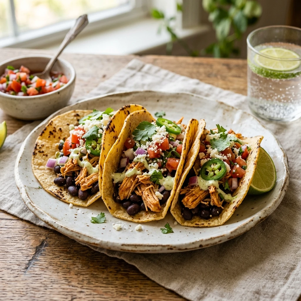 Cheap Chicken And Black Bean Tacos Under $2 Each