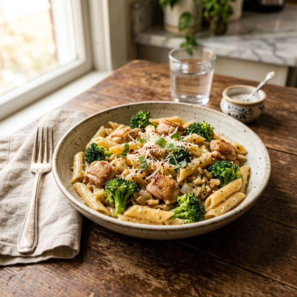 Cheap Chicken And Broccoli Pasta Under $3 Per Serving