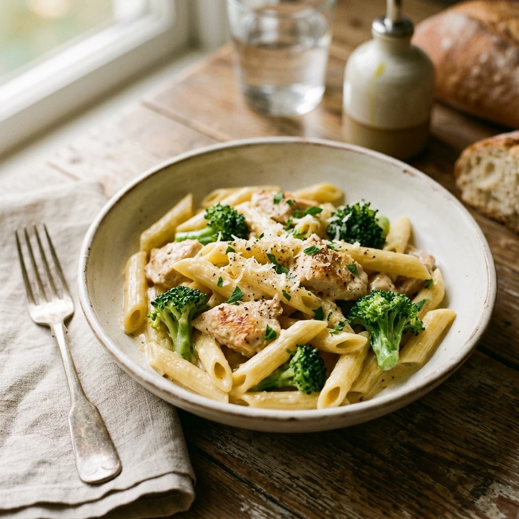Cheap Chicken And Broccoli Pasta Under $3 Per Serving