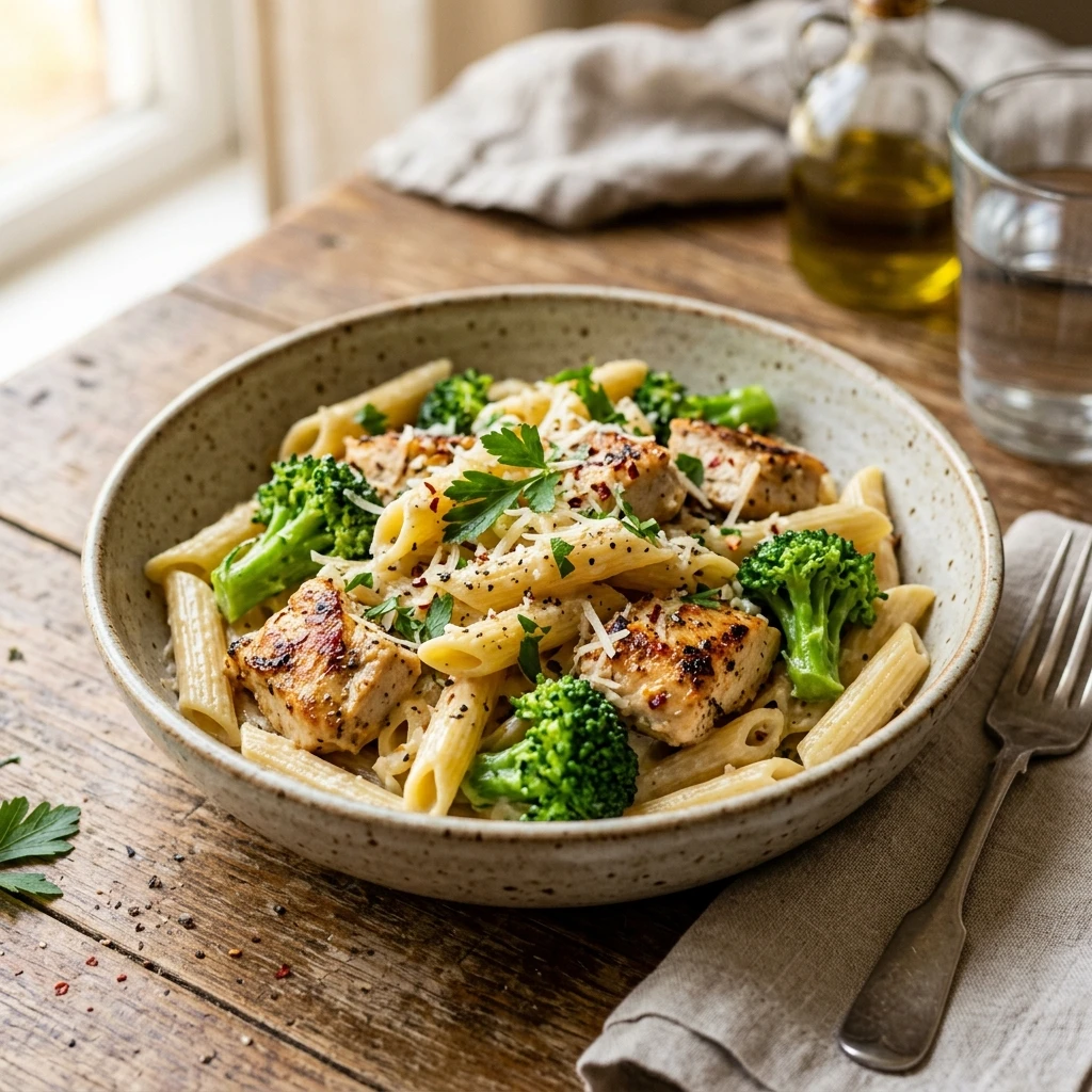Cheap Chicken And Broccoli Pasta Under $3 Per Serving