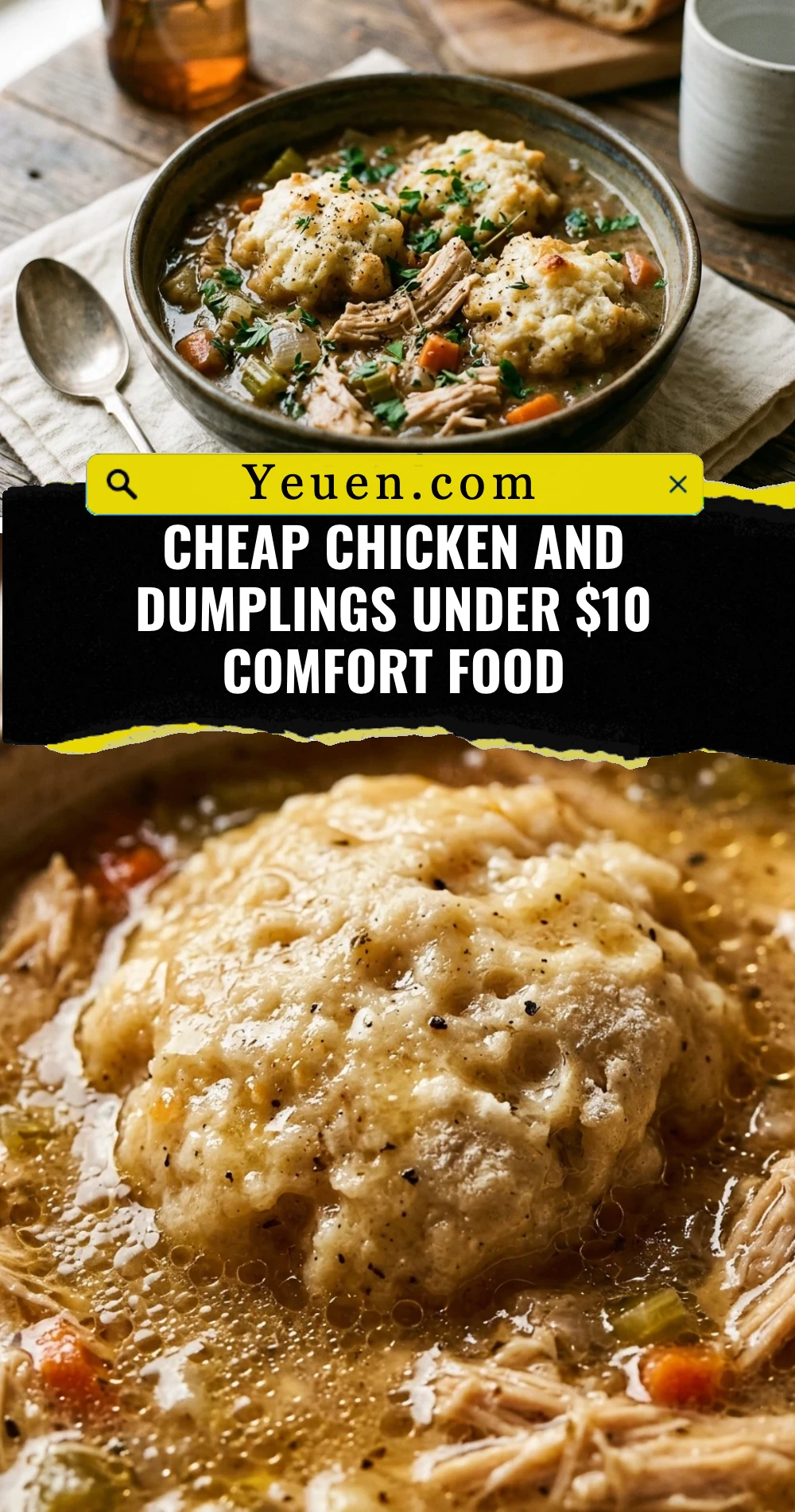 Cheap Chicken And Dumplings Under $10 Comfort Food