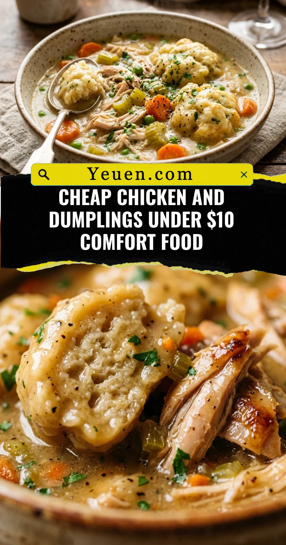 Cheap Chicken And Dumplings Under $10 Comfort Food