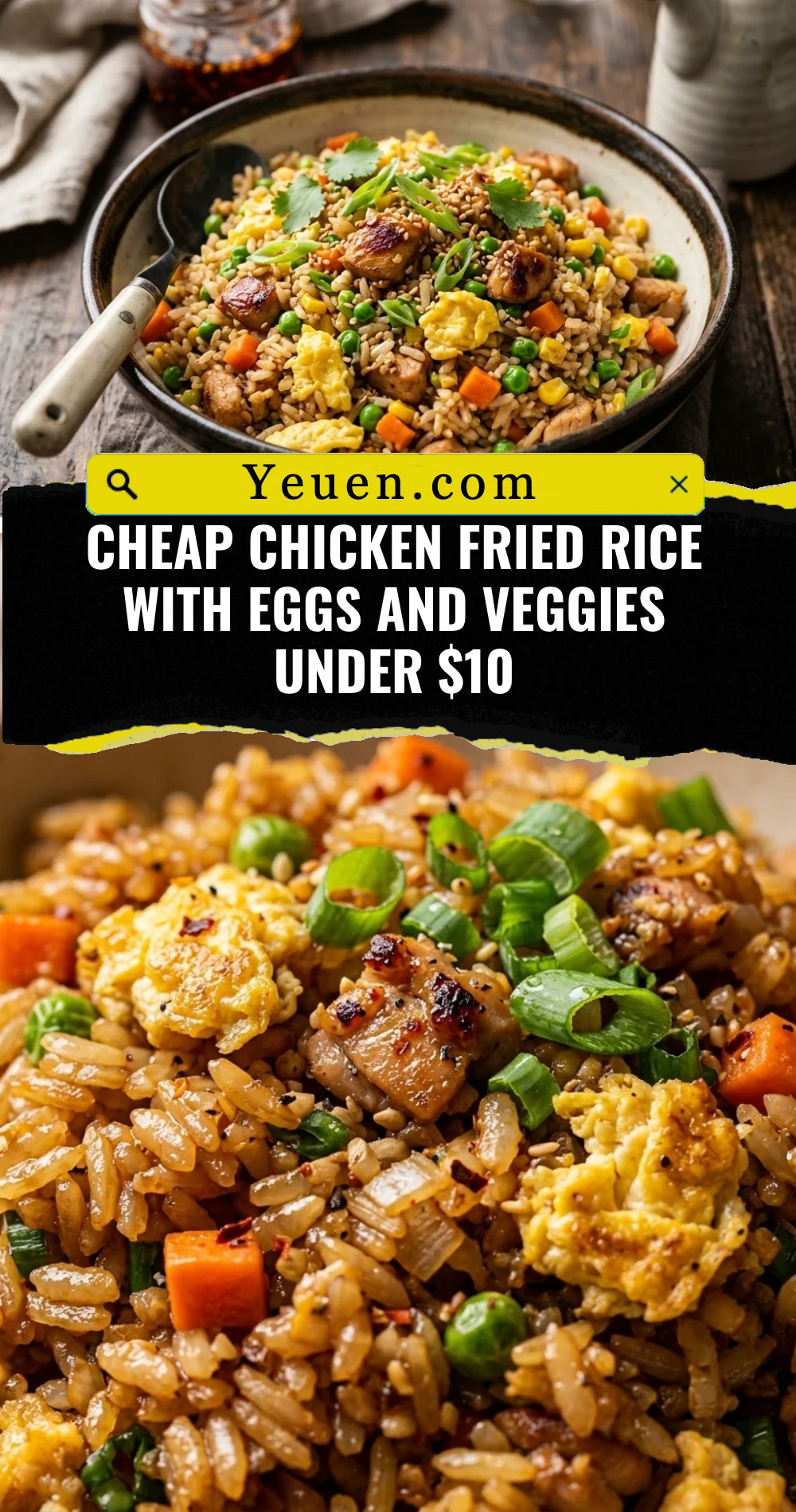 Cheap Chicken Fried Rice With Eggs And Veggies Under $10