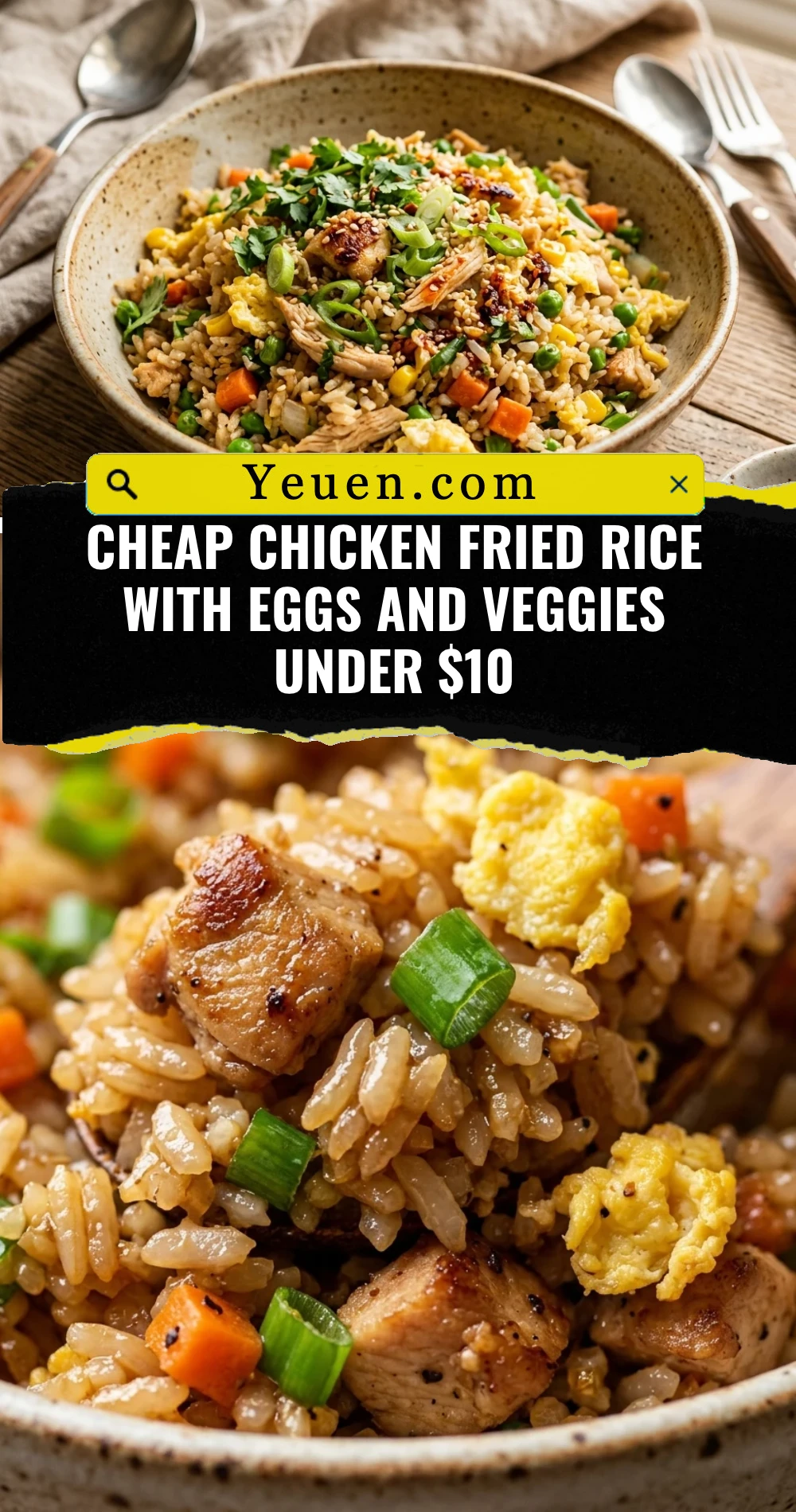 Cheap Chicken Fried Rice With Eggs And Veggies Under $10