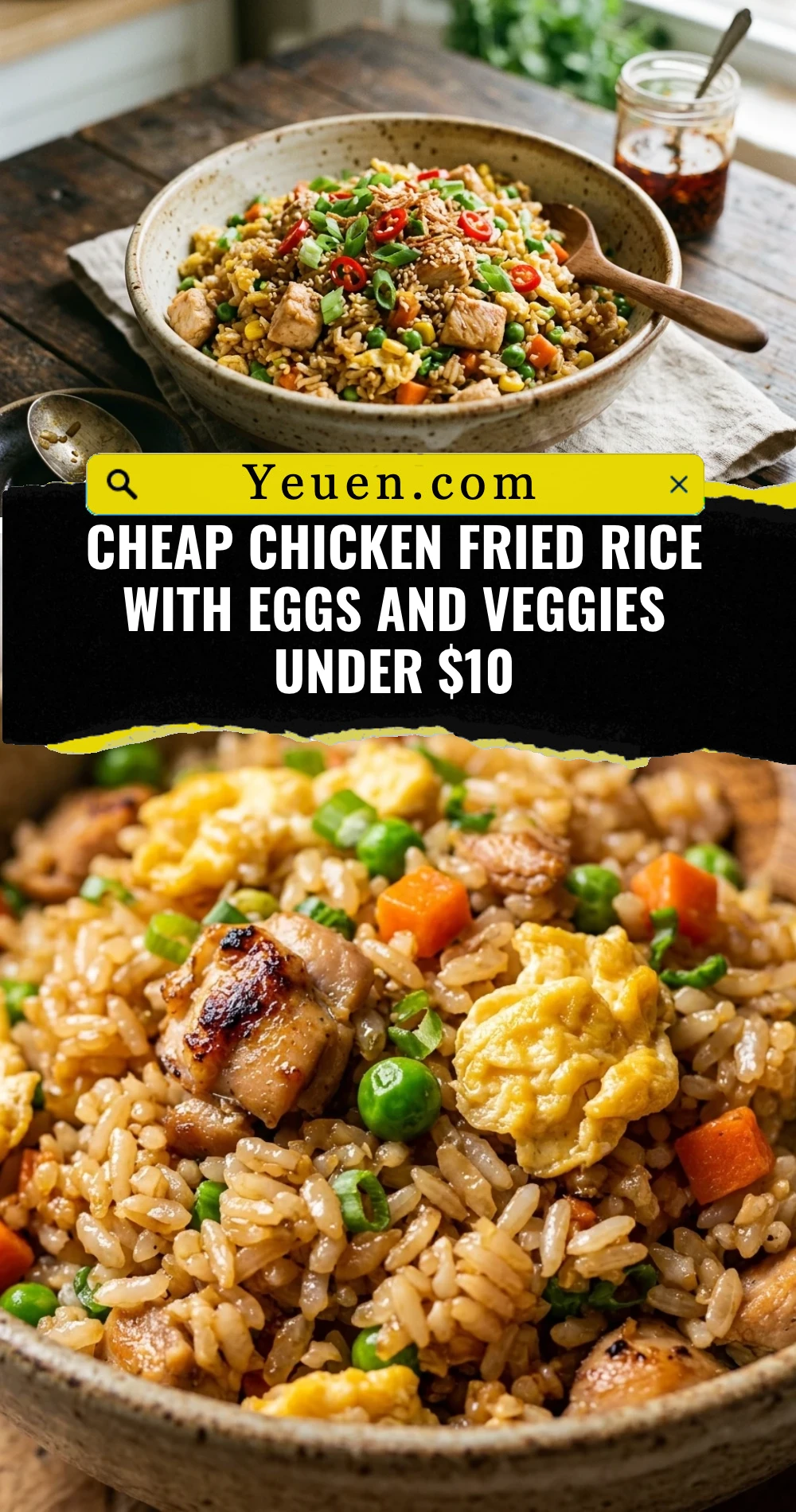 Cheap Chicken Fried Rice With Eggs And Veggies Under $10