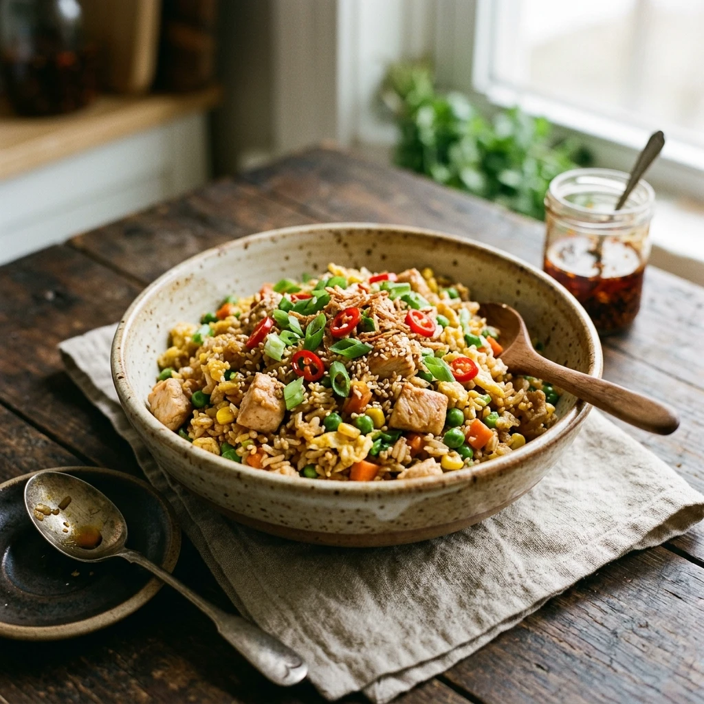 Cheap Chicken Fried Rice With Eggs And Veggies Under $10