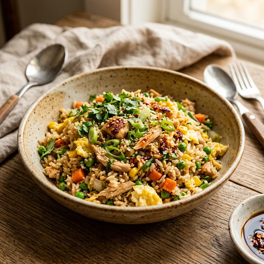 Cheap Chicken Fried Rice With Eggs And Veggies Under $10