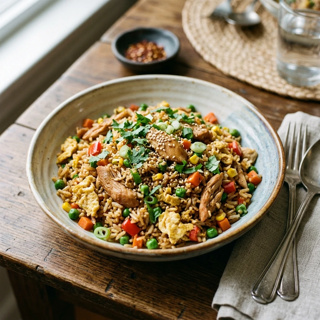 Cheap Chicken Fried Rice With Eggs And Veggies Under $10