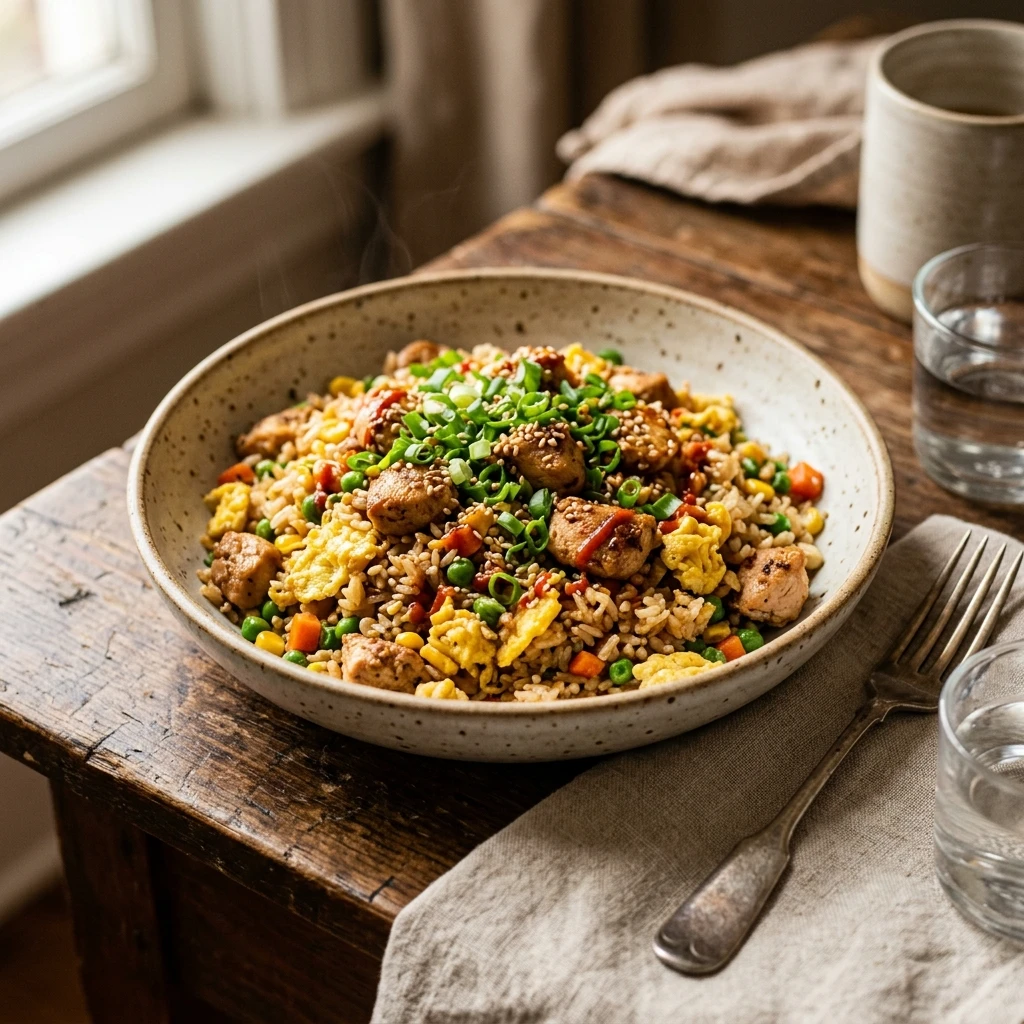 Cheap Chicken Fried Rice With Eggs And Veggies Under $10