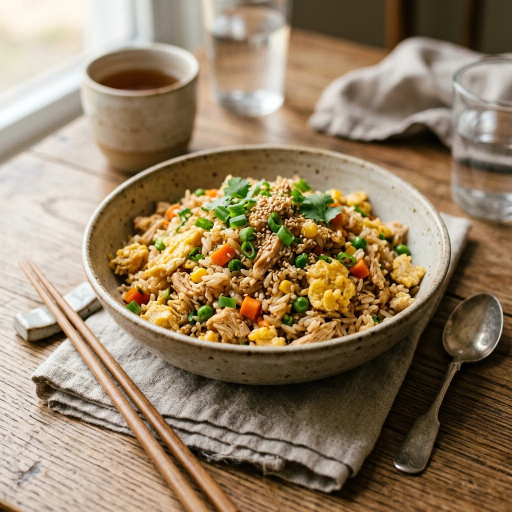 Cheap Chicken Fried Rice With Eggs And Veggies Under $10