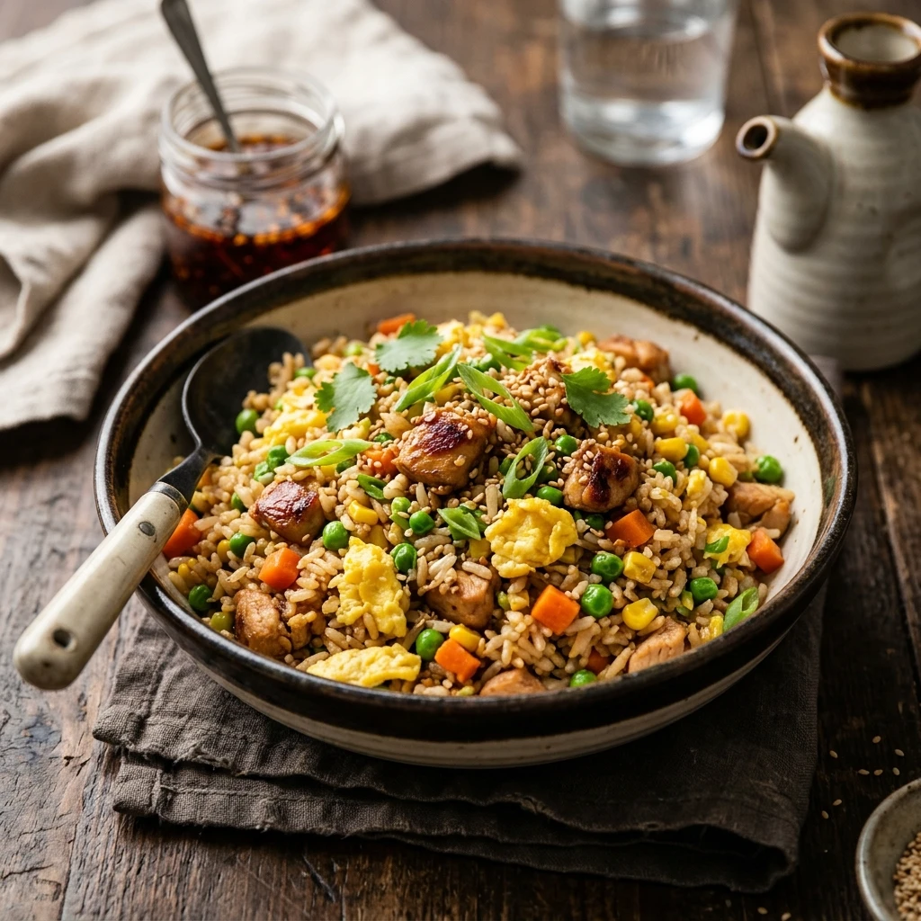 Cheap Chicken Fried Rice With Eggs And Veggies Under $10
