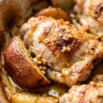 Cheap Chicken Thighs With Garlic Butter And Potatoes Under $3