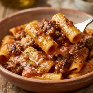 Cheap Creamy Tomato Pasta With Ground Beef Under $2