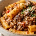 Cheap Creamy Tomato Pasta With Ground Beef Under $2