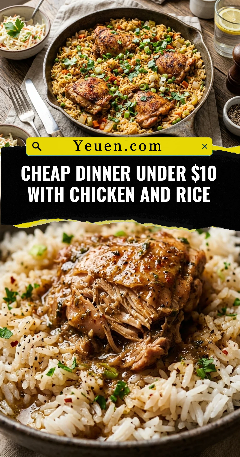 Cheap Dinner Under $10 With Chicken and Rice