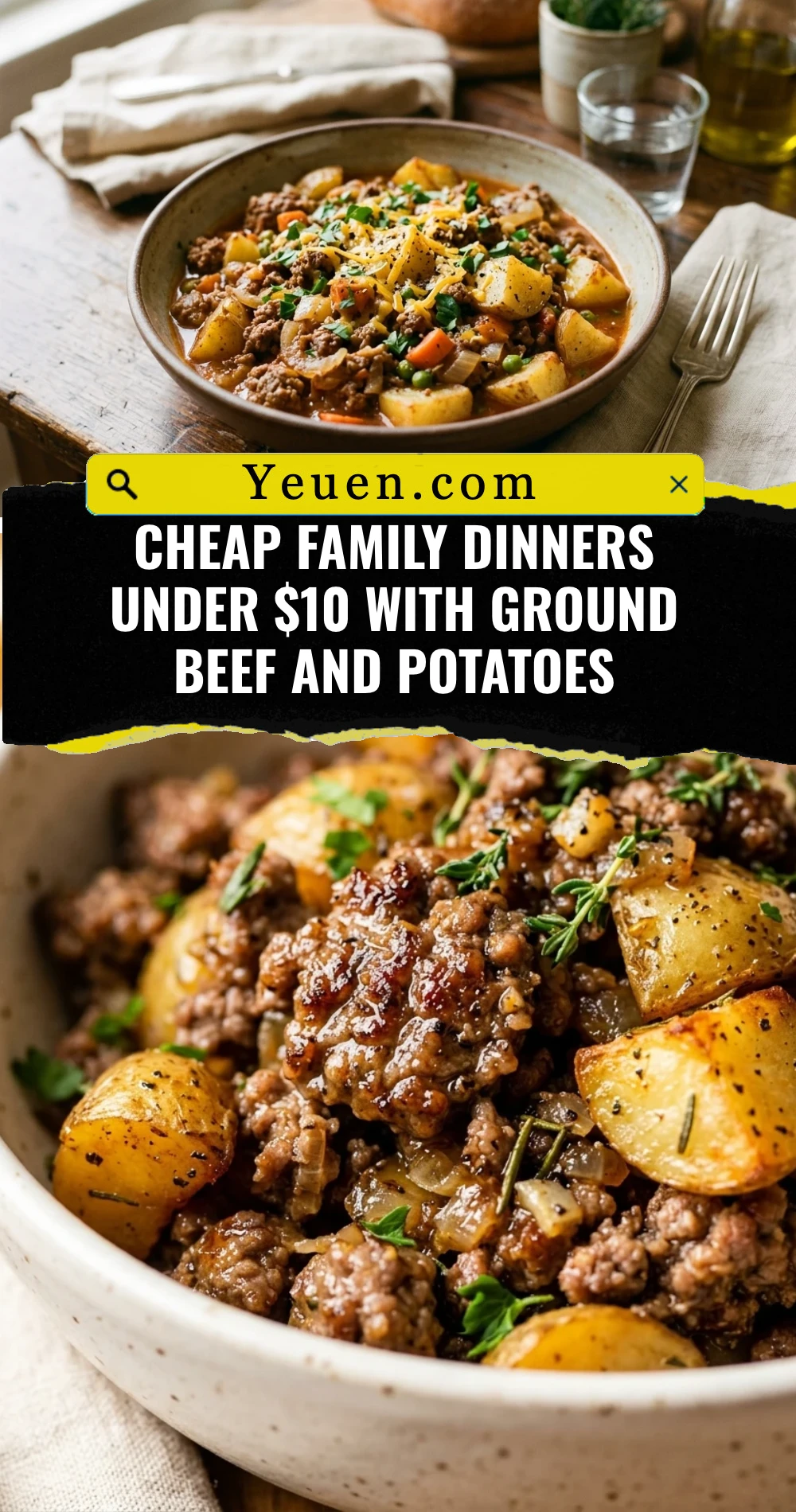 Cheap Family Dinners Under $10 With Ground Beef And Potatoes