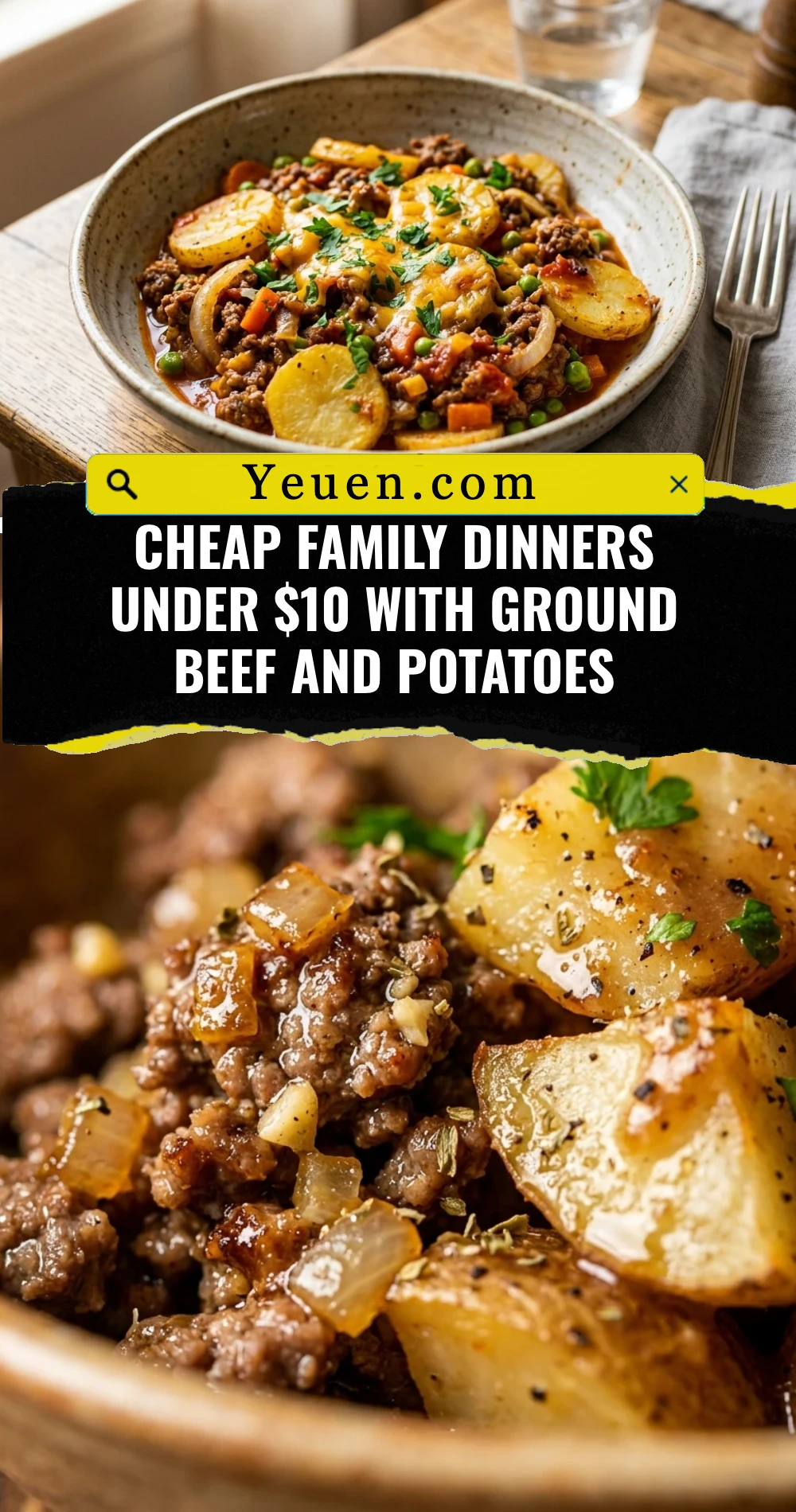 Cheap Family Dinners Under $10 With Ground Beef And Potatoes