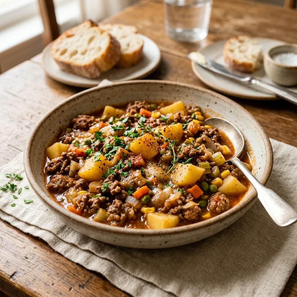 Cheap Family Dinners Under $10 With Ground Beef And Potatoes