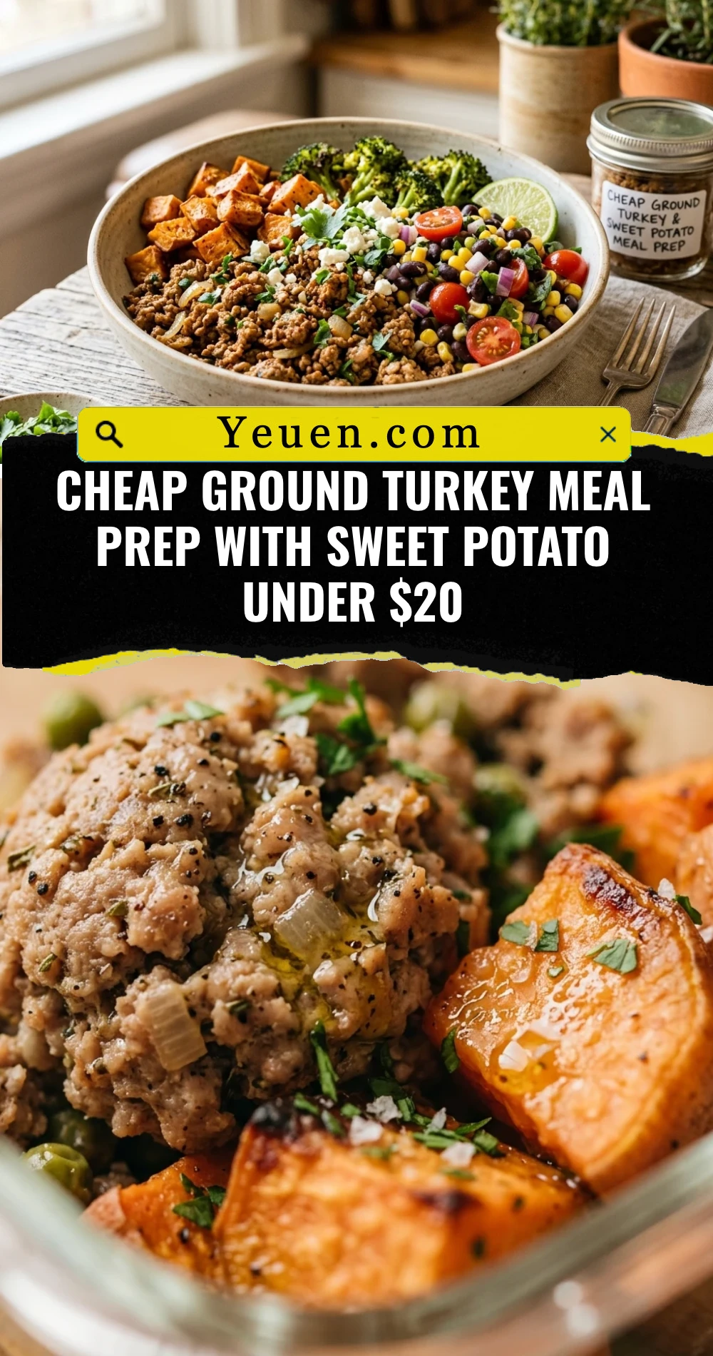 Cheap Ground Turkey Meal Prep With Sweet Potato Under $20