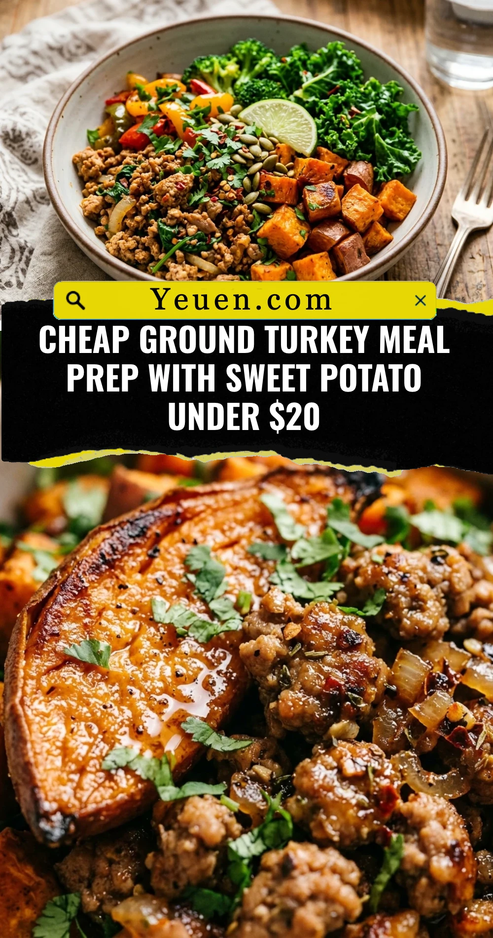 Cheap Ground Turkey Meal Prep With Sweet Potato Under $20