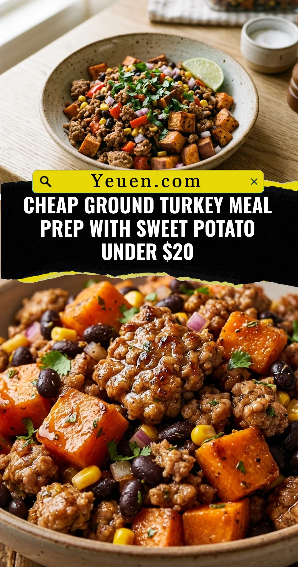 Cheap Ground Turkey Meal Prep With Sweet Potato Under $20
