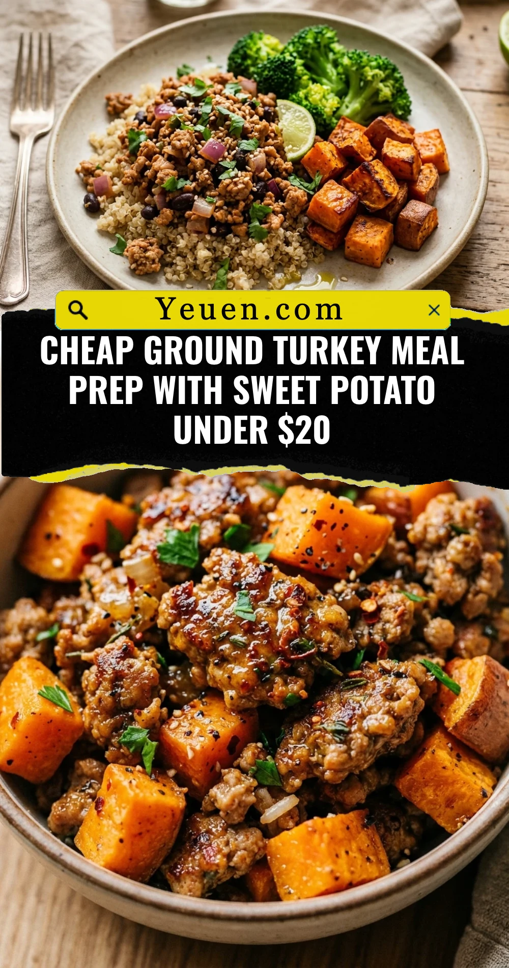 Cheap Ground Turkey Meal Prep With Sweet Potato Under $20