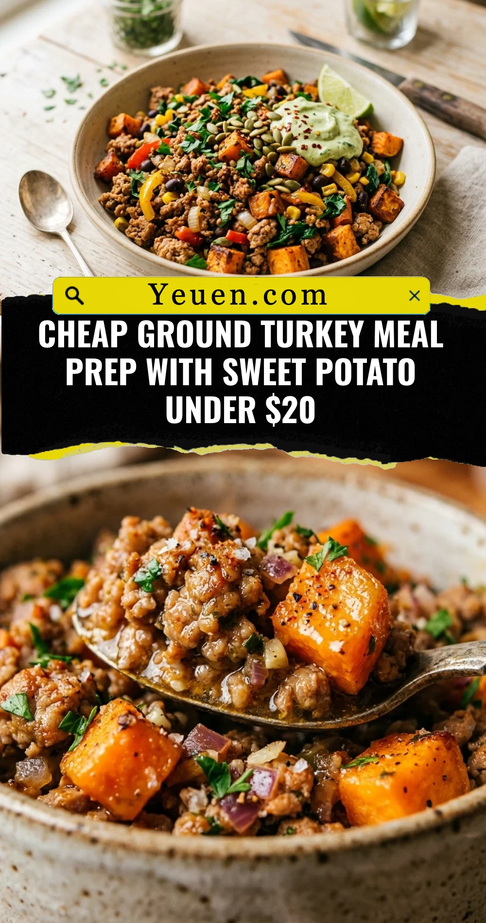 Cheap Ground Turkey Meal Prep With Sweet Potato Under $20