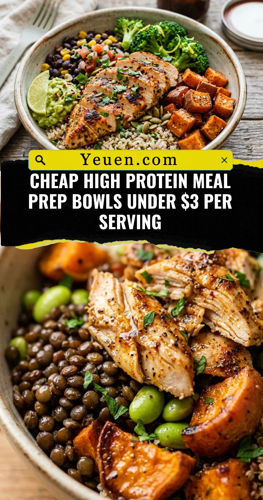 Cheap High Protein Meal Prep Bowls Under $3 Per Serving