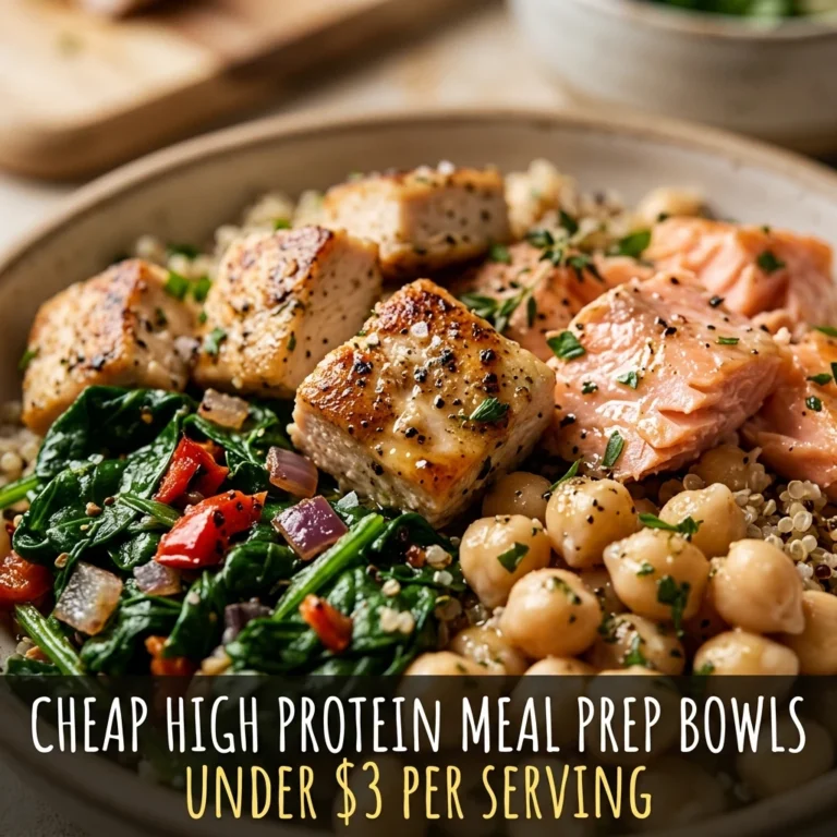 Cheap High Protein Meal Prep Bowls Under $3 Per Serving