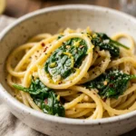 Cheap Lemon Garlic Pasta With Spinach Under $10