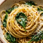 Cheap Lemon Garlic Pasta With Spinach Under $10