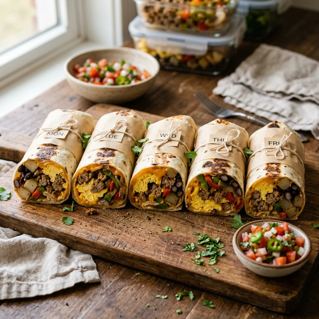 Cheap Meal Prep Breakfast Burritos Under $10 For Week