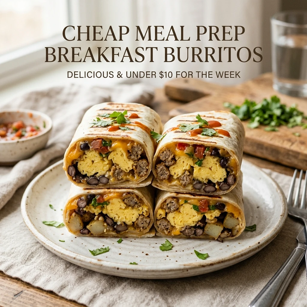 Cheap Meal Prep Breakfast Burritos Under $10 For Week