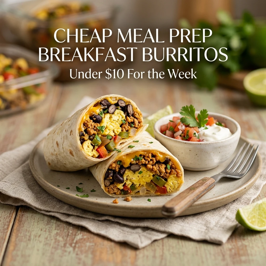 Cheap Meal Prep Breakfast Burritos Under $10 For Week
