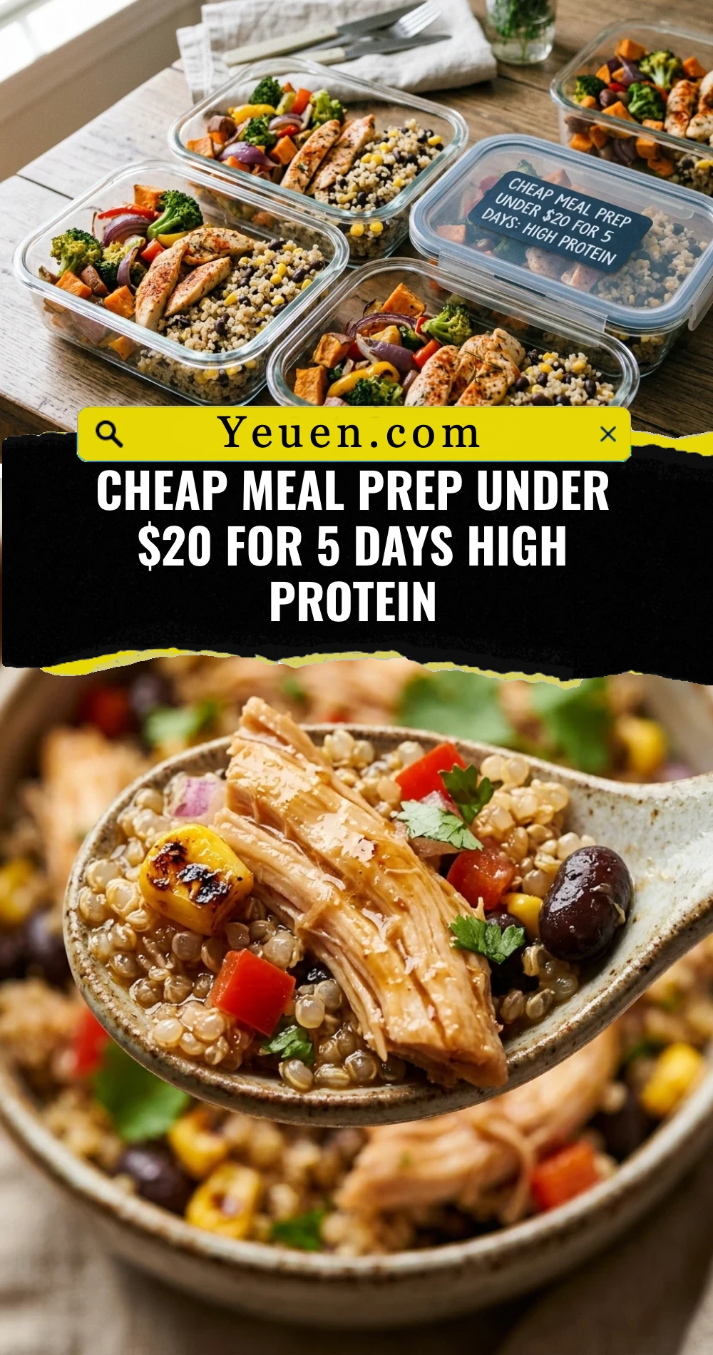 Cheap Meal Prep Under $20 For 5 Days High Protein
