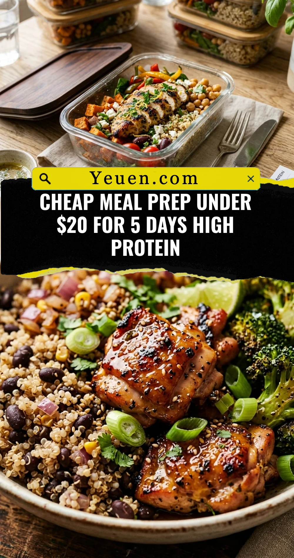 Cheap Meal Prep Under $20 For 5 Days High Protein