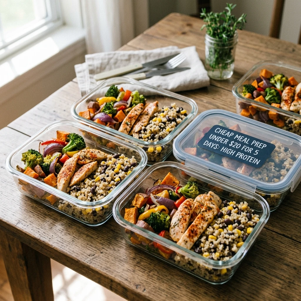 Cheap Meal Prep Under $20 For 5 Days High Protein